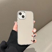 Coque de protection pour iPhone 12/13 Pro Max/14 avec miroir de maquillage et protection d'appareil photo électroplaquée – Design créatif Advanced Sense 16