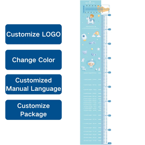 Regla <span class=keywords><strong>de</strong></span> crecimiento ODM 100CM personalizable, <span class=keywords><strong>tabla</strong></span> <span class=keywords><strong>de</strong></span> medición <span class=keywords><strong>de</strong></span> altura y tamaño del <span class=keywords><strong>pie</strong></span> del bebé para un monitoreo preciso - Product Image 2