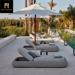 Chaise longue moderne haut de gamme en métal Mobilier de jardin de loisirs de plein air pour <span class=keywords><strong>piscine</strong></span> Villa-Chaise longue haut de gamme pour les loisirs de plein air - Product Image 4