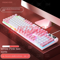 Wholesale K500 Wired Gaming Keyboard, Mechanical Feel, rainbow Backlighting, Supports OEM/ODM.