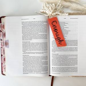Boho macramé gland acrylique foi Bible signet personnalisé nom signet livre amant cadeau - Product Image 2