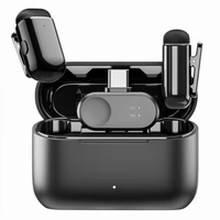 Microphone cravate sans fil capacitif double canal 2,4 GHz