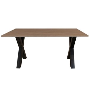 Guliver ชุดโต๊ะรับประทานอาหารทรงสี่เหลี่ยมขนาด160x80ทำจากไม้วอลนัทสำเร็จรูปปรับขนาดได้และประกอบได้สำหรับใช้ในบ้าน - Product Image 1