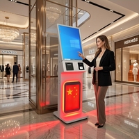 Kiosque de libre-service WUXIN 27/32/43 pouces pour magasin de détail, kiosque de paiement en libre-service avec NFC, lecteur MSR, caméra, et stands de parfums pour centre commercial
