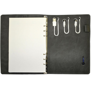 Set de Diario Personalizable de Cuero PU, Estilo Tapa Dura, Carga Inalámbrica y por Cable para Laptop, con Memoria USB - Product Image 4