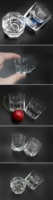 Haute qualité acrylique poudre liquide support octogonal verre ongles bol Nail Art verre tasse acrylique puissance conteneur ongles cristal tasse