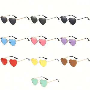 Lunettes de soleil polarisées vintage en métal 2025 avec logo personnalisé pour la conduite, protection UV40, verres miroir colorés, lunettes de soleil cœur pour femmes - Product Image 5