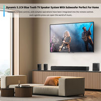 Barra de Sonido Inalámbrica Bluetooth 5.1, Sistema de Sonido para el Hogar, Altavoz Inalámbrico para TV, Cine en Casa