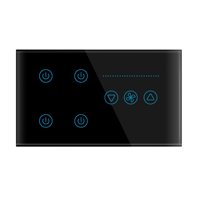 Interrupteur intelligent Zigbee 8 gangues EU, panneau tactile en verre, 8 gangues marche/arrêt, compatible Tuya Smart Life