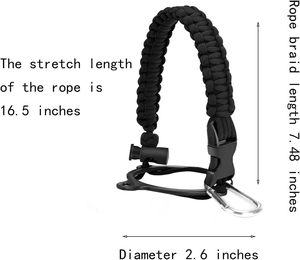 Botella con Asas <span class=keywords><strong>de</strong></span> Paracord para Senderismo y Camping, Recubrimiento Anticorrosión, Sin Aislamiento Térmico, para Beber - Product Image 2