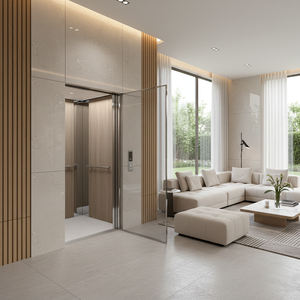 Ascenseurs domestiques modernes sans engrenages sur mesure en acier inoxydable, diverses couleurs et styles. Petits ascenseurs <span class=keywords><strong>pour</strong></span> villas, 2-3 personnes, capacité 400 kg - Product Image 1