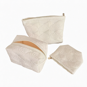 Bolsa de Maquillaje y Cosméticos Portátil de Terciopelo Suave con Cierre de Cremallera y Asa Suave para Mujer - Product Image 1