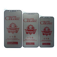 Film céramique mat anti-espion pour écran de confidentialité pour iPhone 14 13 12 11 Téléphone portable Protection d'écran en hydrogel