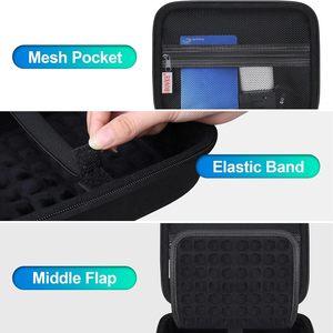 BOVKE étui de disque dur de mode pour WD <span class=keywords><strong>Elements</strong></span>/My Book/Seagate Expansion 3.5 pouces EVA fermeture à glissière étui de transport <span class=keywords><strong>HDD</strong></span> Portable - Product Image 4