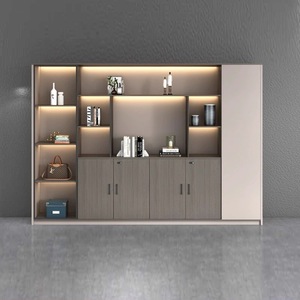 Meuble de rangement moderne en <span class=keywords><strong>bois</strong></span> avec plusieurs compartiments pour dossiers, idéal pour le bureau à domicile et la présentation de documents - Product Image 1