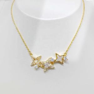 Collares personalizados de plata 925 con hoja de plata, luna y estrella, delicados, al por mayor, con piedra natural, para mejor amiga, mujer, con dijes de planetas. - Product Image 1