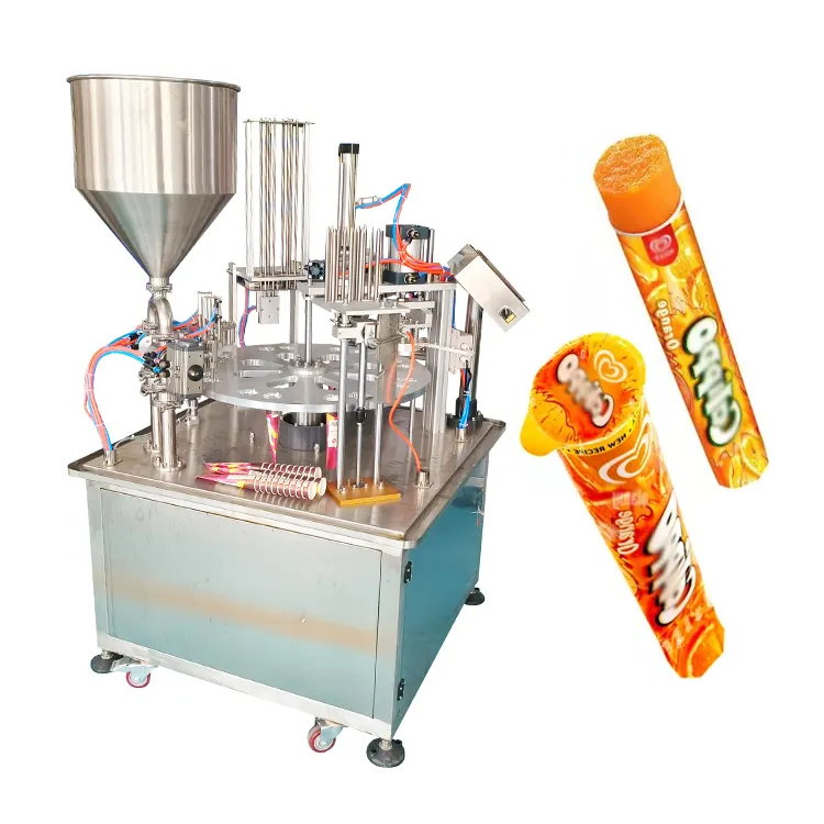 Automatic liquid Sachet ice candy popsicle Filling And Sealing Machine Rotary Ice Lolly Filling Packing Production Line Price