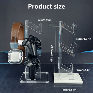 Soporte Universal de Acrílico de 3 Niveles para Juegos con Gancho para Auriculares para PS5, <span class=keywords><strong>PS4</strong></span>, Xbox y Switch - Product Image 2