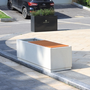 Décoration de la maison grand pot de <span class=keywords><strong>fleur</strong></span> rectangulaire paysage jardinière en métal pour centre commercial café rue espace extérieur - Product Image 6