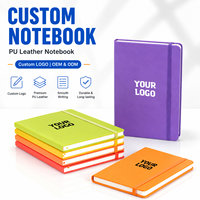 Carnet scolaire personnalisé avec logo, A5, en cuir PU, avec bande élastique, multicolore, cadeau promotionnel, fabrication en usine