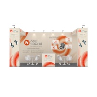 Stand d'exposition portable pour salon professionnel, design personnalisé, stand pop-up SEG 10x20 pieds, impression par sublimation, cadre en aluminium