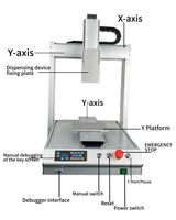Machine de distribution automatique pneumatique à trois axes de haute précision, directe usine, avec pilote pas à pas pour colle froide et colle thermofusible