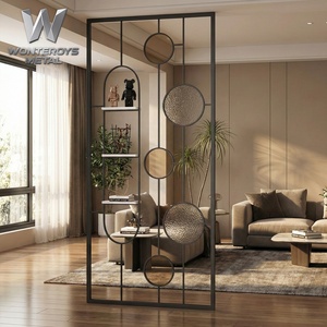 Mampara de Vidrio Artístico de Acero Inoxidable 304 Personalizada de Lujo, Corte Láser, Acabado Mate o Brillante, para Hoteles, Villas, Restaurantes y Salones - Product Image 4