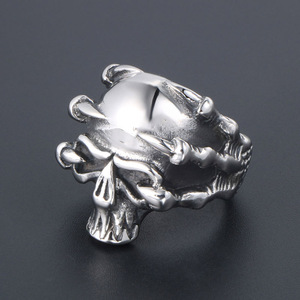 Skull <b>Ring</b> <b>Titanium</b> Steel Dragon Claw Design Men's Jewelry SA798 - Product Image 4