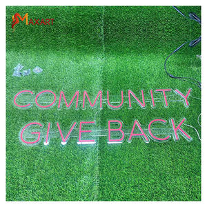 Comunidad Give Back LED Letrero de luz de neón Tienda Exhibición Tienda Decoración Señalización iluminada - Product Image 1