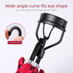 Recourbe-<span class=keywords><strong>cils</strong></span> en acier inoxydable avec poignée en forme de guitare, rouge/violet, outil de maquillage et accessoire pour faux <span class=keywords><strong>cils</strong></span>, 9,8x3,5cm, 30g - Product Image 2