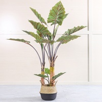 Ensemble d'arbres et de arbustes artificiels verts d'intérieur personnalisés de haute qualité, écologiques, durables, en plastique, avec pot de fleurs, pour usage domestique