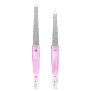 Herramientas para uñas, lima para uñas, removedor de cutículas, lima de doble punta 2 en 1, lima para pulir uñas multifuncional, acero inoxidable. - Product Image 1