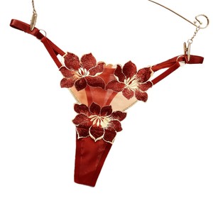Yicheng Adjustable Straps Low-Rise Anti-Bacterial Thong Vintage G-String Sexy Mesh Panty Luxury <strong>Boutique</strong> <strong>Intimates</strong> Underwear - Product Image 5