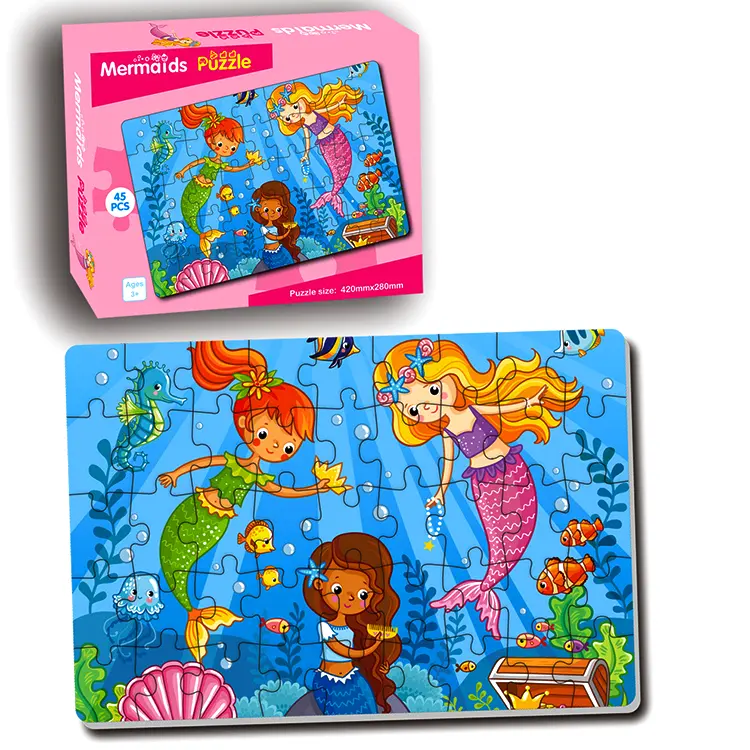 Jouets en papier rompecabez personnalisés pour bébés, jeux de friandises interactifs bon marché, puzzle pour enfants