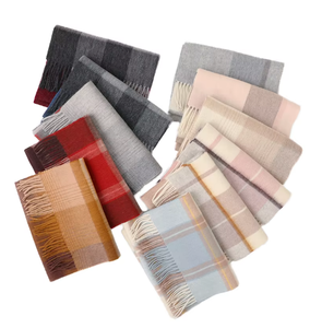 European Plaid Cashmere Feeling <strong>Scarf</strong> <strong>Pashmina</strong> New Fashion Lady Tassel Shawls and <strong>Scarves</strong> for Winter - Product Image 1