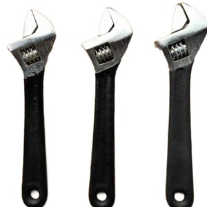 Clé à molette réglable en acier au carbone de qualité industrielle, mâchoire dentée, mesure impériale, 240g, poignée noire - Product Image 5