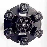 Lumière DJ à tête mobile à faisceau rotatif continu RGBW à 6 têtes avec 6 lavages pour les yeux d'abeilles pour l'éclairage de la scène de concert et d'événements.