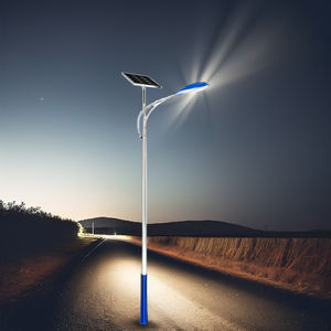 CCTV 폴 스틸 핫 딥 갈바나이즈드 초고휘도 고출력 LED 태양광 가로등 시골 도로용 눈에 편한 신형 야외용 - Product Image 6