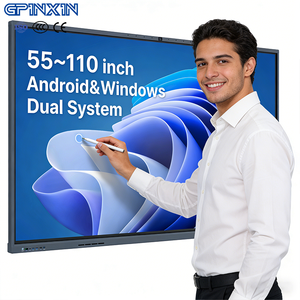 55 65 75 85 Zoll HD Smart Interaktives Flachbildschirm-Whiteboard mit Multi-Touch-Bildschirm OPS PC Android OS für den Unterricht - Product Image 1