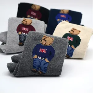 Dropshipping Products 2026 | Designer Cartoon Bear Pure Cotton <b>Socks</b> for Men, Breathable <b>Moisture</b> Proof Fashion Sports <b>Socks</b> - Product Image 1
