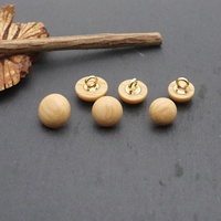 Kancing Resin Bulat Bentuk Jamur, Imitasi Kayu, Ukuran Kecil, untuk Kemeja, Mantel, Cardigan Pria Wanita, Aksesoris Pakaian