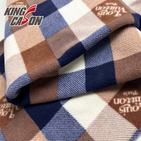 Tissu polaire imprimé personnalisé Kingcason 100% polyester, chaud, duveteux, super doux, à carreaux, pour vêtements d'enfants