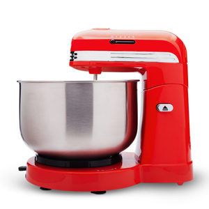 Mixer Retrò con Ciotola da 3,5L, 5 Velocità, 350W, Rosso, per Alimenti - Product Image 1