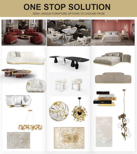 Sofa Italia, Set Sofa mewah kain logam emas Italia nyaman dapat diperpanjang kombinasi bagian Sofa untuk Villa melengkung ruang tamu - Product Image 4