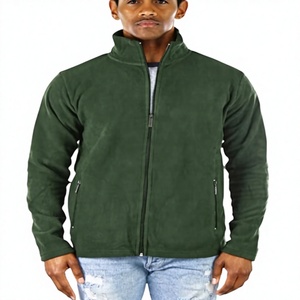 OEM Service Custom Logo Brand 100% Polyester <b>Men's</b> Full Zip up <b>Long</b> Sleeve High Collar Waterproof Winter Polar Fleece <b>Jacket</b> - Product Image 6
