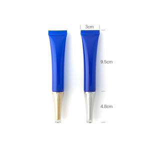<span class=keywords><strong>Tube</strong></span> d'emballage en feuille ABL en aluminium-plastique de 25 g, couleur bleue personnalisable, avec bouchon intérieur amovible et bouchon à vis plaqué argent - Product Image 5