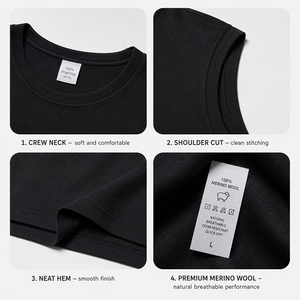 เสื้อกีฬาผู้ชายผ้าวูล แขนกุด พิมพ์โลโก้ได้ พรีเมียม น้ำหนักเบา ระบายอากาศ แห้งเร็ว เหมาะสำหรับวิ่งและออกกำลังกาย - Product Image 3