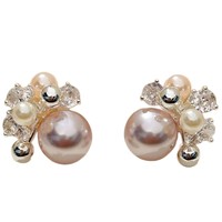 Boucles d'oreilles clous haut de gamme en laiton, motif feux d'artifice perlés, tendance pour accessoires quotidiens
