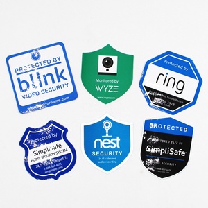 Custom Double Side Print Label <strong>Stickers</strong> ADT <strong>Security</strong> Sign <strong>Sticker</strong> Octagon-Shaped Weather UV Proof Label <strong>Stickers</strong> Outdoor Use - Product Image 3