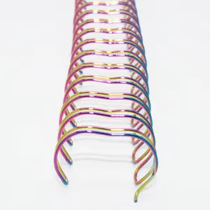 Factory multi colorful Double loop spiral Double loop wire O Metallic double wire rings